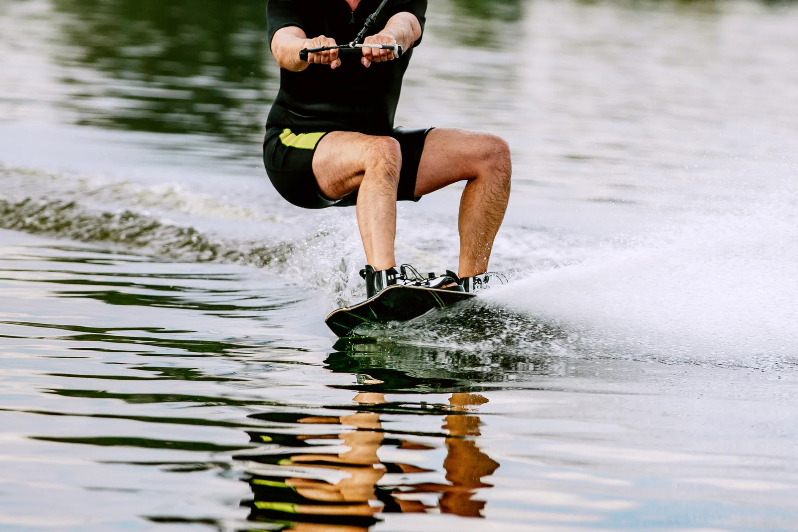 Wakeboarding on lake